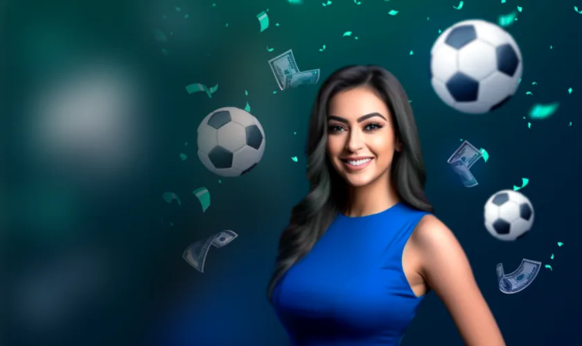 Stavkani sug'urtalash: futbol to'plari va kupyuralar bilan qiz